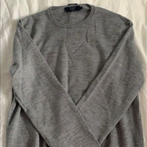 Men’s J.Crew Gray Merino Wool Sweater, Large